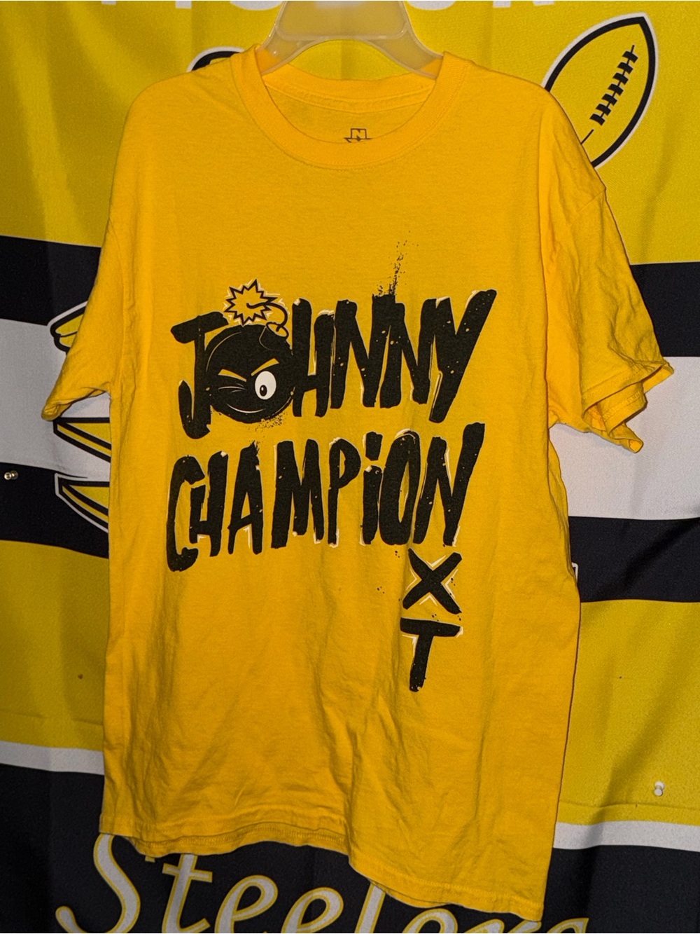 WWE NXT Wrestling Johnny Champion Graphic T Shirt Men’s Size Medium Used Pre Own